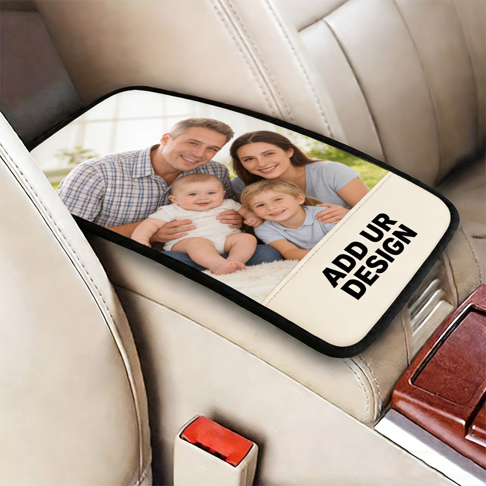 Car Seat Cover - 1pc Custom Print Car Armrest Cover